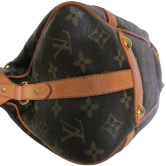 LOUIS VUITTON STRESA MONOGRAM + VACHETTA LEATHER DISCONTINUED LV HANDBAG - Picture 12 of 15